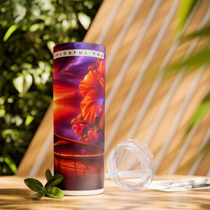 Skinny Tumbler with Straw, 20oz