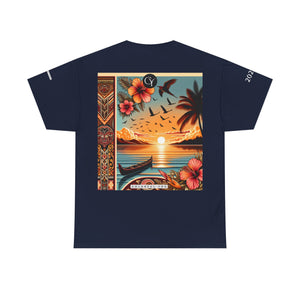 Tropical Vibes Tee, Relaxed Summer Shirt, Beach Wear, Unisex Cotton Tee, Nature Lover Gift, Vacation Outfit