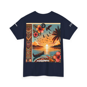 Tropical Vibes Tee, Relaxed Summer Shirt, Beach Wear, Unisex Cotton Tee, Nature Lover Gift, Vacation Outfit