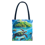 Colorful Ocean Turtle Tote Bag - Eco-Friendly Beach Bag for Nature Lovers