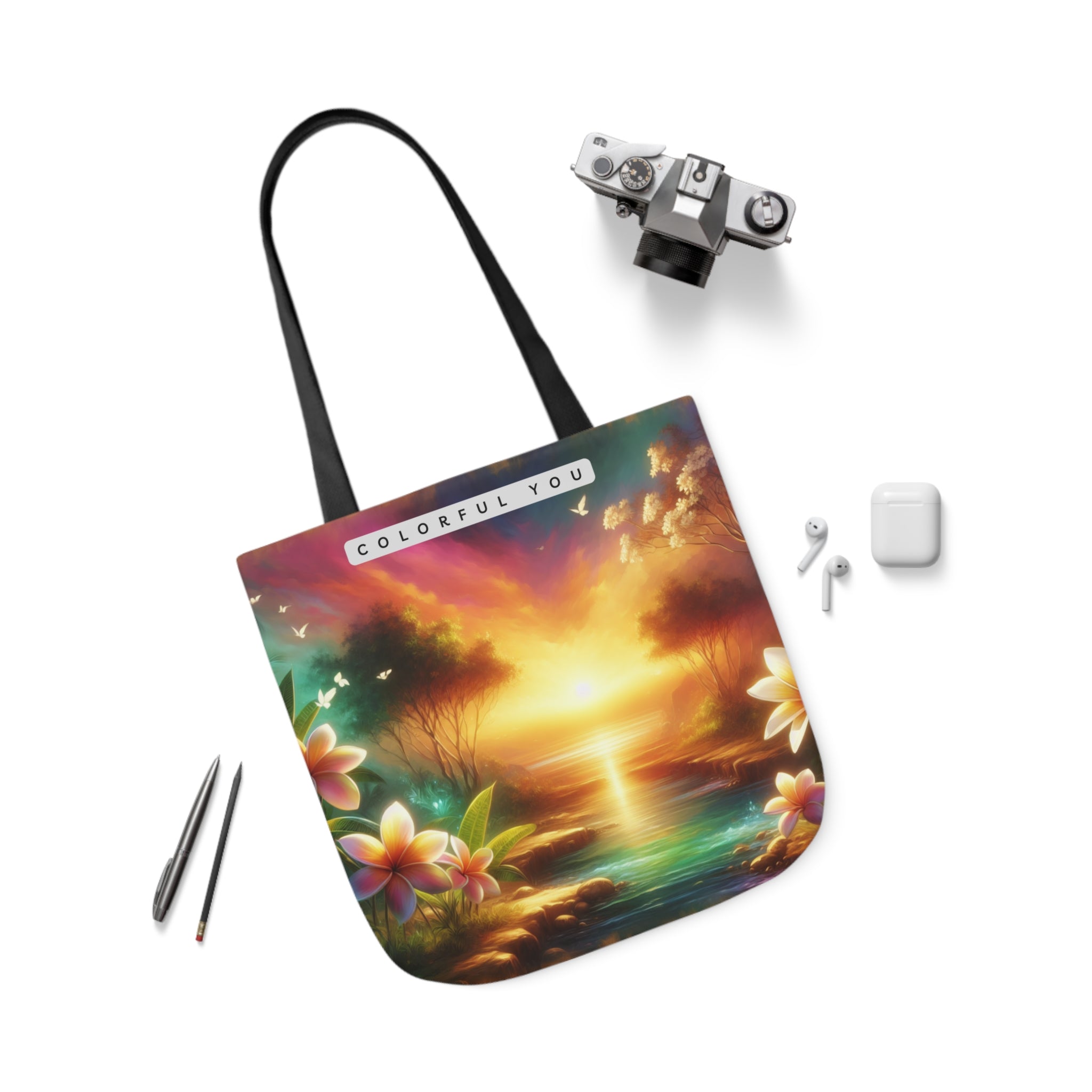 Canvas Tote Bag, 5-Color Straps