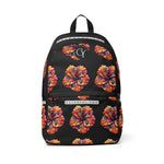 Colorful Hibiscus  Floral Unisex Fabric Backpack, Trendy Backpack, School Bag, Stylish Travel Backpack, Gift for Students, Floral Print Backpack